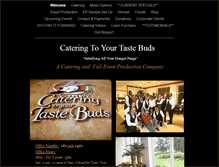 Tablet Screenshot of cateringtoyourtastebuds.com